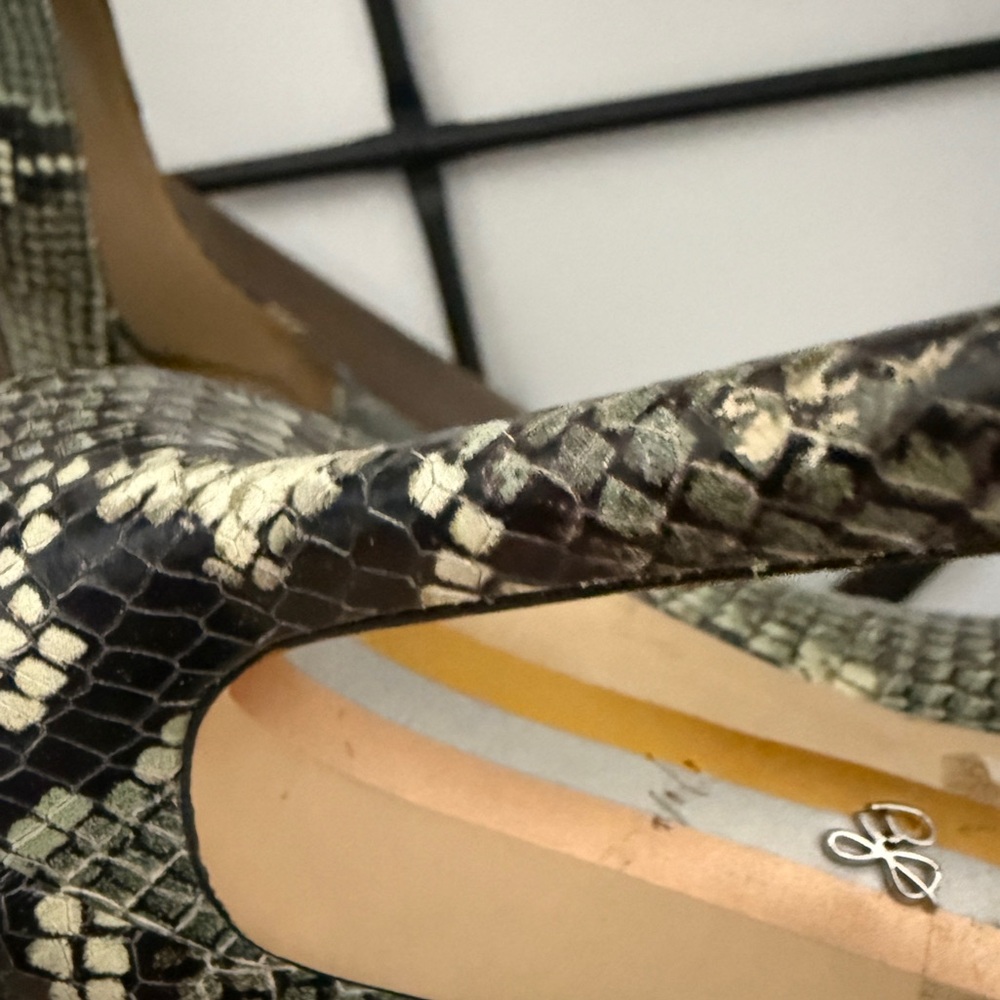 Sam Edelman Hazel Pointed Toe Pump in Sandshell Multi Python Size 7.5 - Picture 4 of 4
